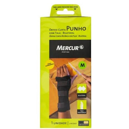 ORTESE CURTA PUNHO COM TALA BILATERAL P - MERCUR