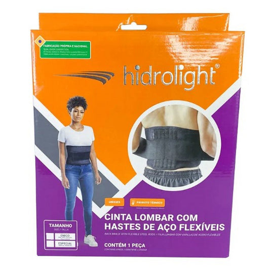 CINTA LOMBAR C/ HASTES DE ACO FLEXIVEIS ESPECIAL U
