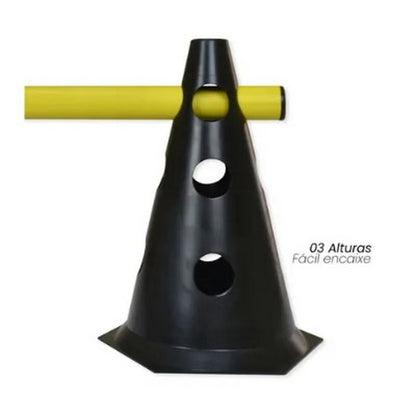 KIT AGILIDADE COM 02 CONES + 01 BARREIRA