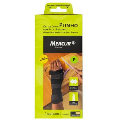 ORTESE CURTA PUNHO COM TALA BILATERAL P - MERCUR