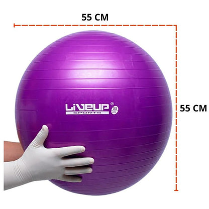 BOLA DE GINASTICA 55 CM ROXO - LIVEUP