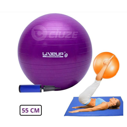 BOLA DE GINASTICA 55 CM ROXO - LIVEUP