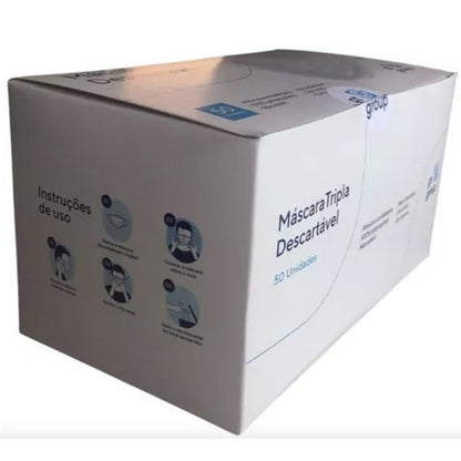 MASCARA TRIPLA C/50 BRANCA - GT-GROUP
