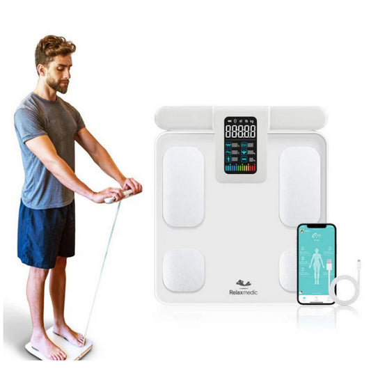 BALANÇA DIGITAL BIOIMPEDANCIA APP - RELAXMEDIC